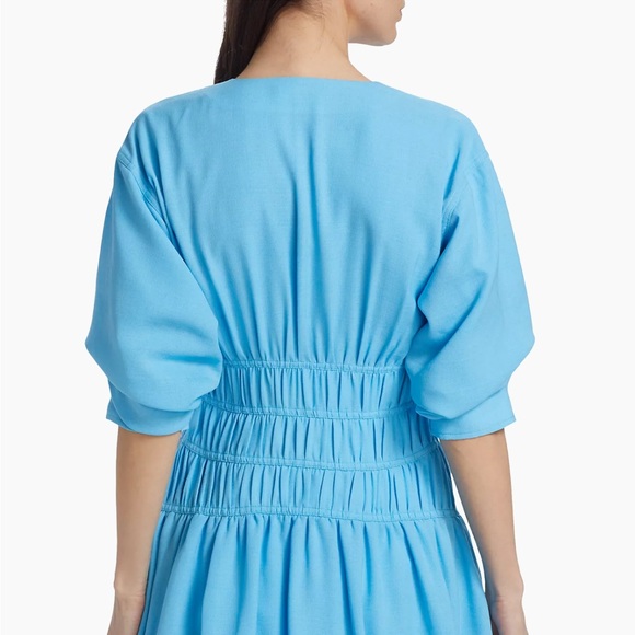 NEW Jonathan Simkhai Diem Gauze Bubble-Hem Minidress - Picture 6 of 9